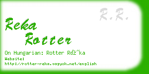 reka rotter business card